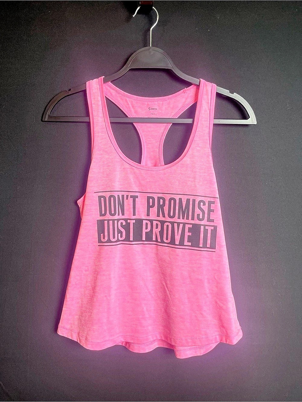 Soffe Racerback Graphic Tank in Pink